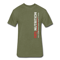 Signature T-Shirt - White Logo - heather military green