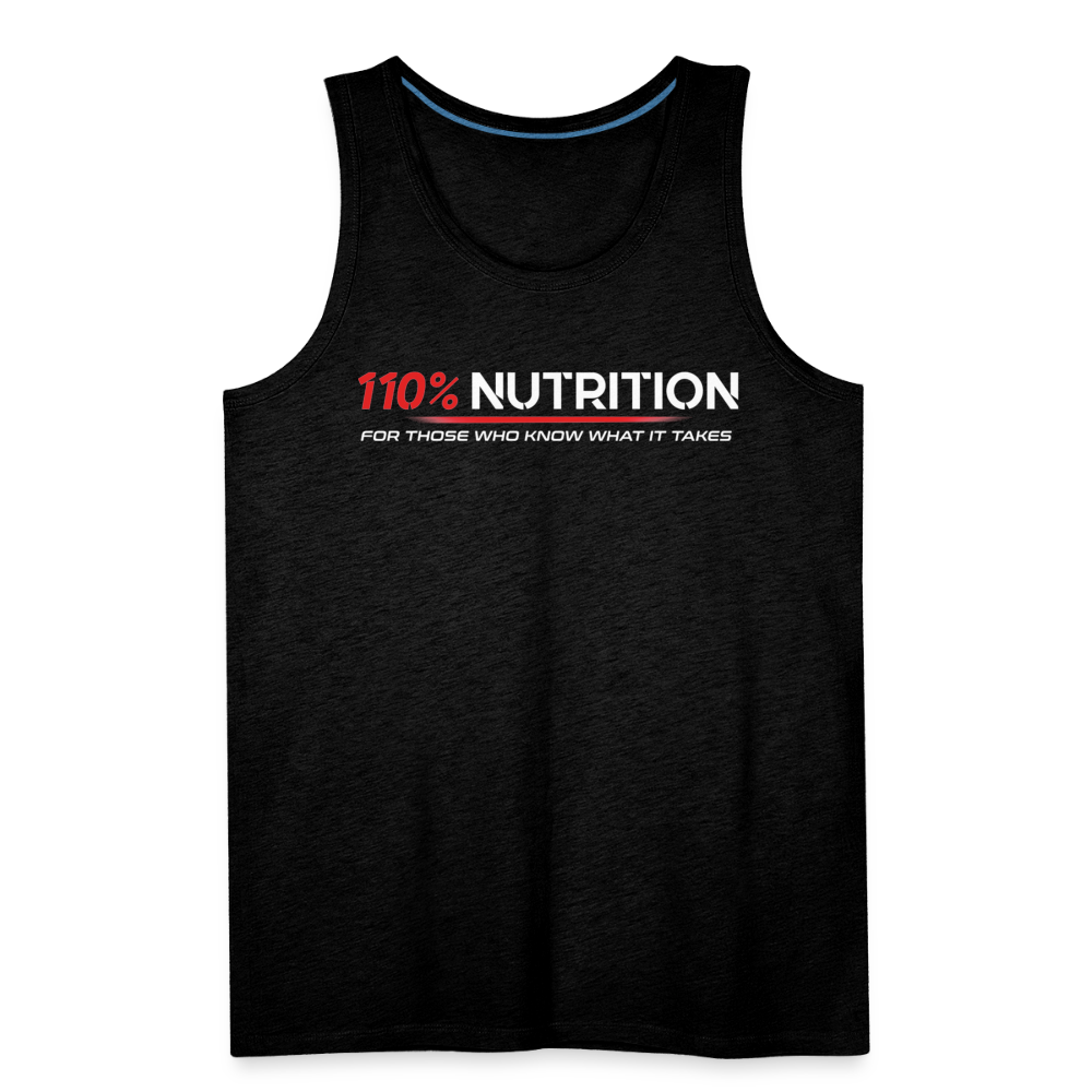 Tank Top - White Logo - charcoal grey