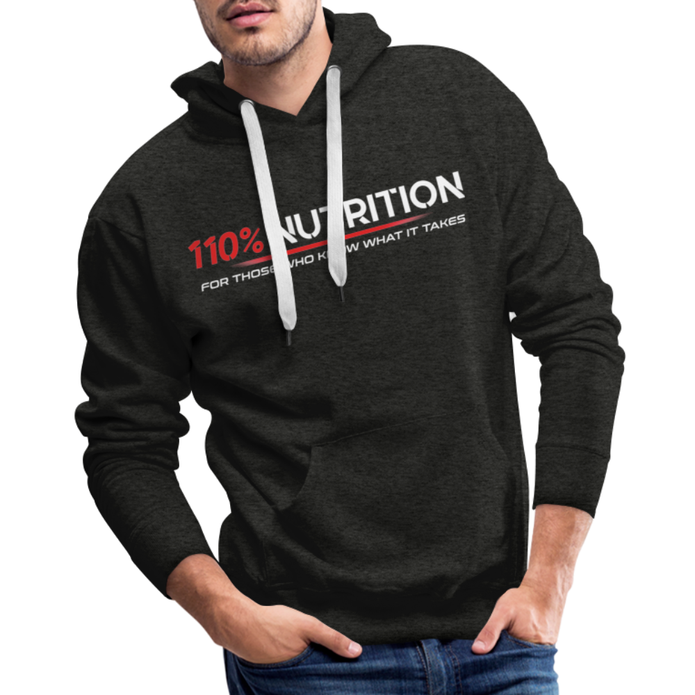 Hoodie - White Logo - charcoal grey