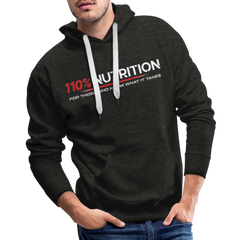 Hoodie - White Logo - charcoal grey