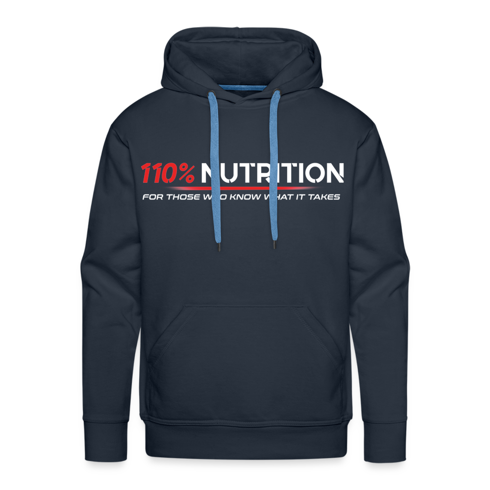 Hoodie - White Logo - navy