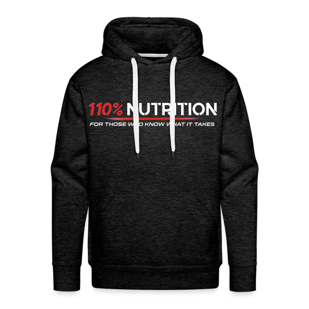 Hoodie - White Logo - charcoal grey