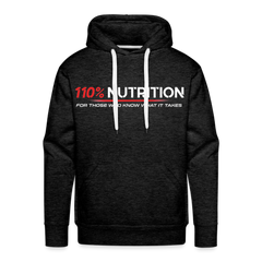 Hoodie - White Logo - charcoal grey