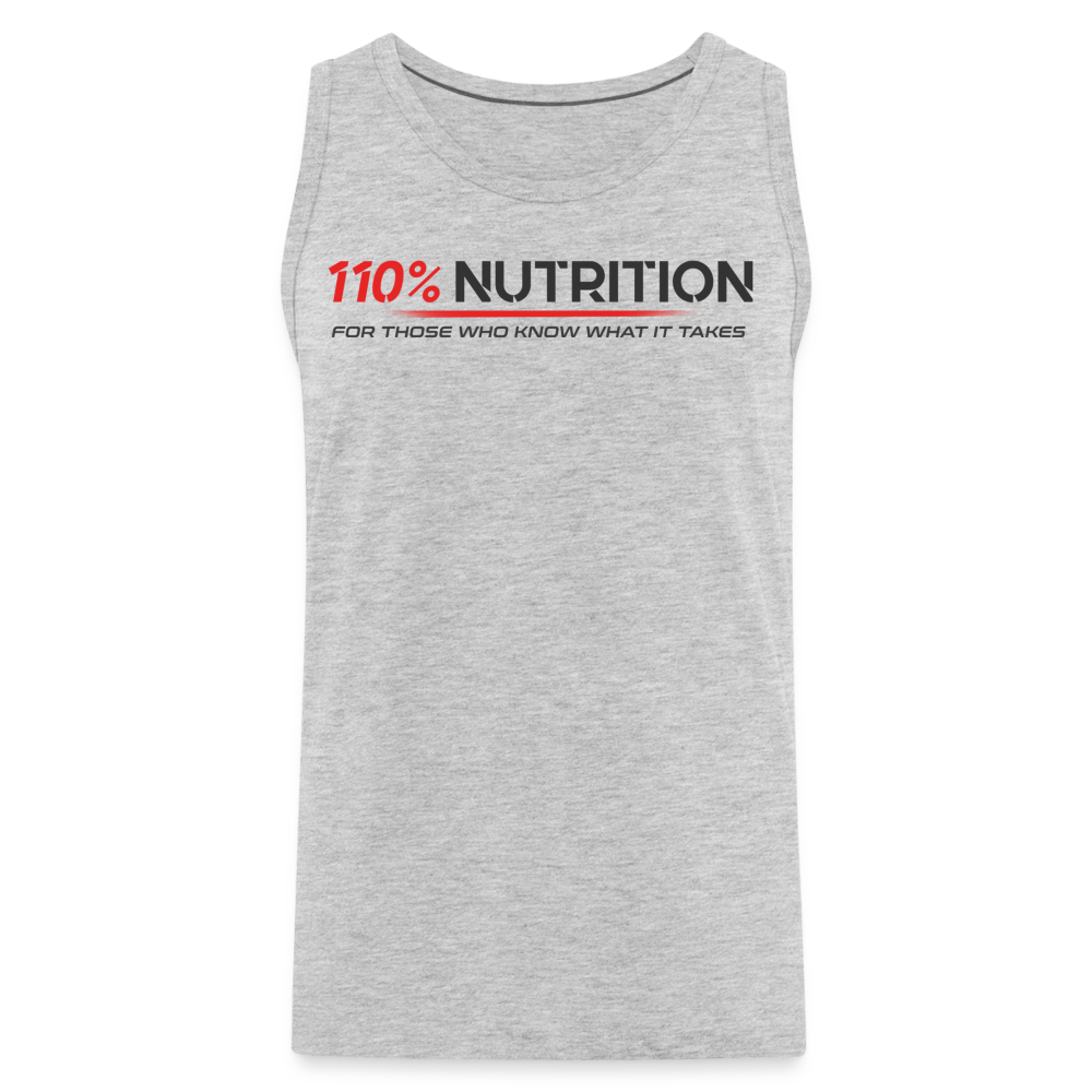 Tank Top - Black Logo - heather gray