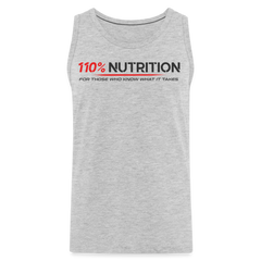 Tank Top - Black Logo - heather gray