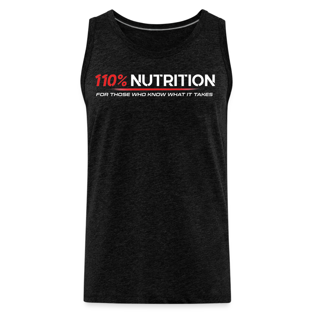 Tank Top - White Logo - charcoal grey