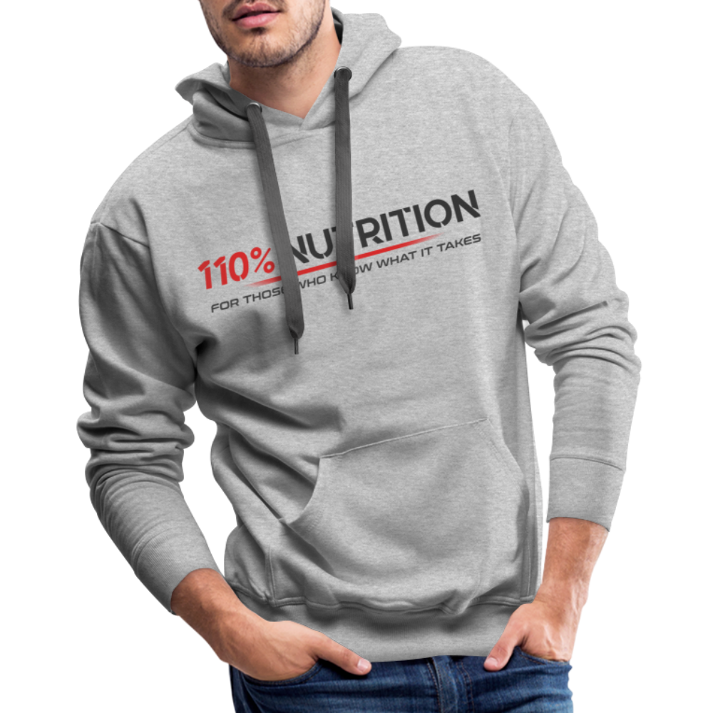 Hoodie - Black Logo - heather grey