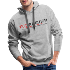 Hoodie - Black Logo - heather grey