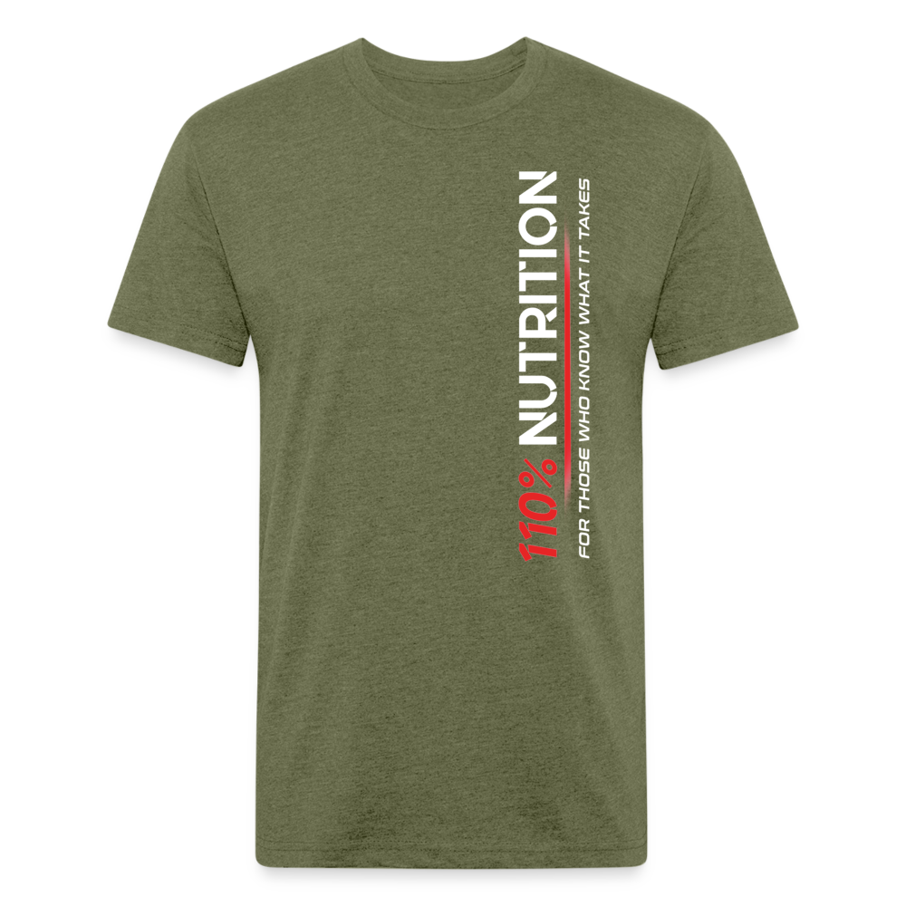 Signature T-Shirt - White Logo - heather military green