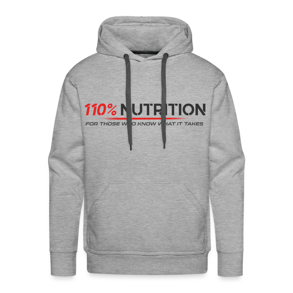 Hoodie - Black Logo - heather grey