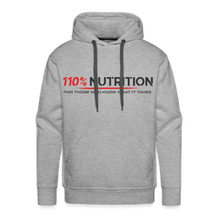 Hoodie - Black Logo - heather grey