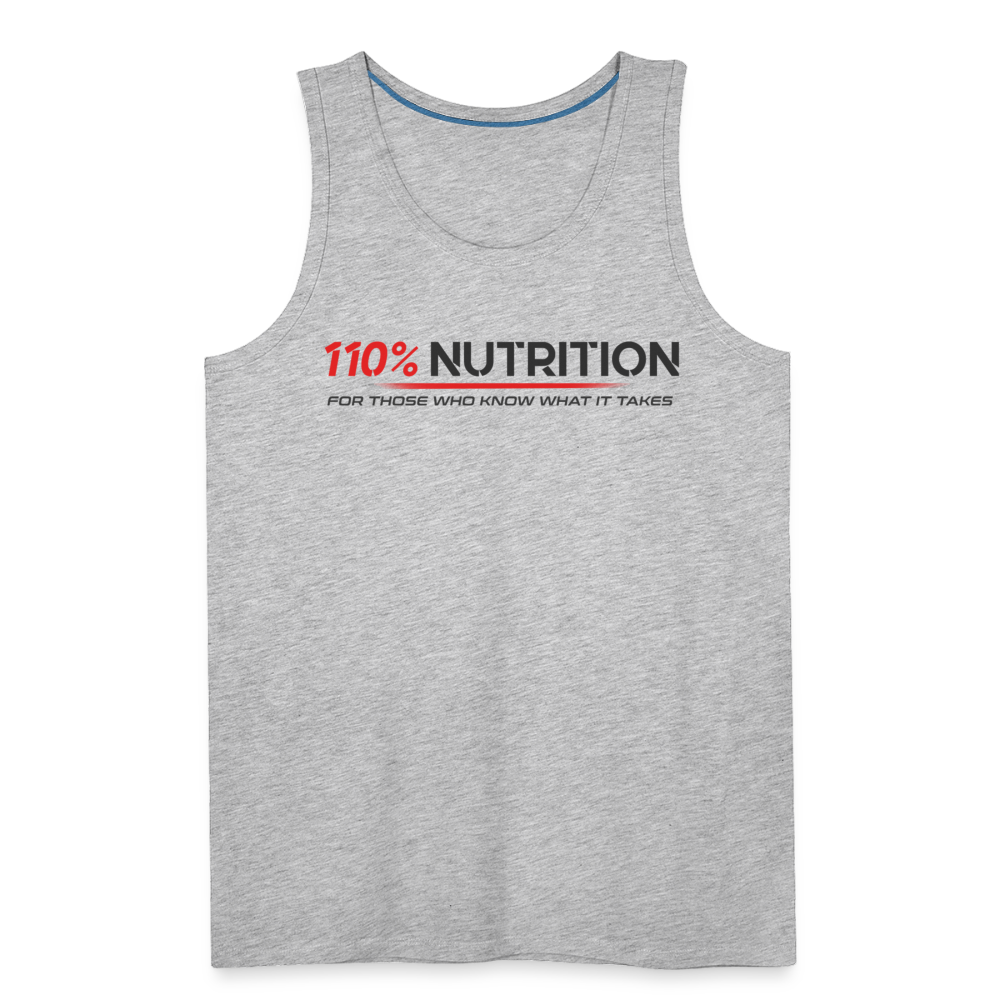 Tank Top - Black Logo - heather gray