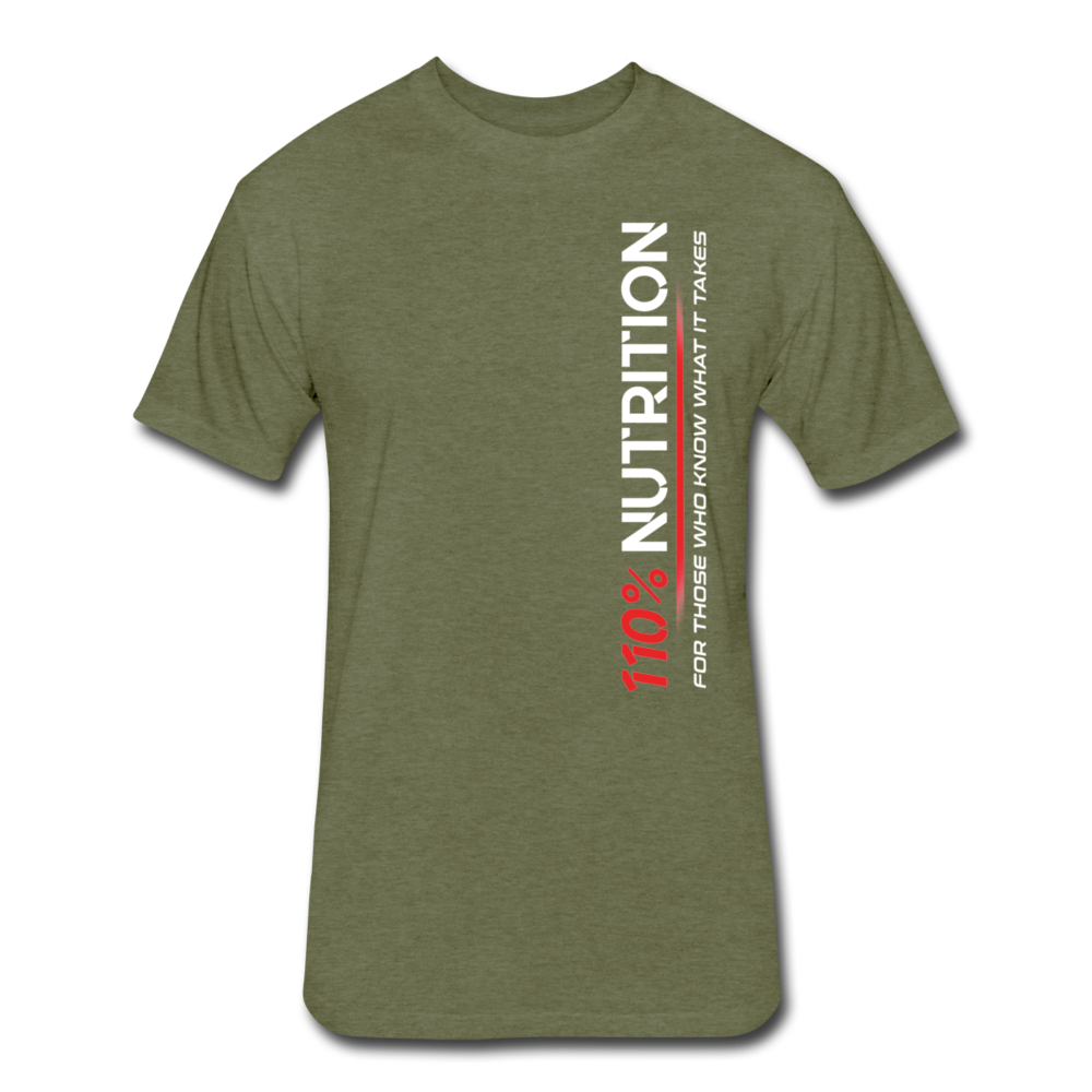 Signature T-Shirt - White Logo - heather military green